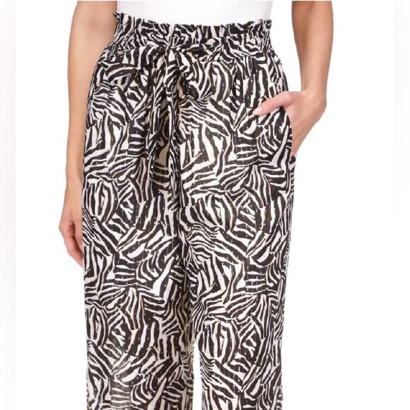 Michael Kors metallic zebra print crop pants - Picture 2 of 7
